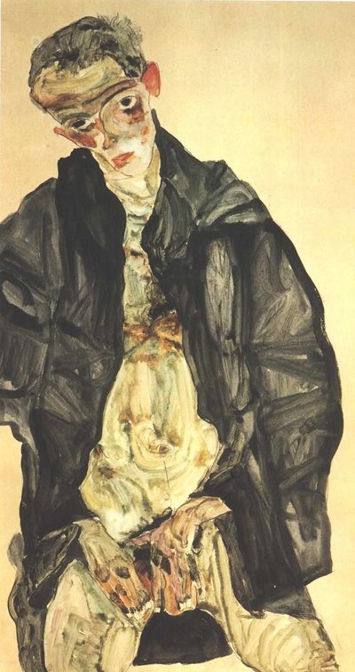 Self-Portrait Masturbating by Egon Schiele